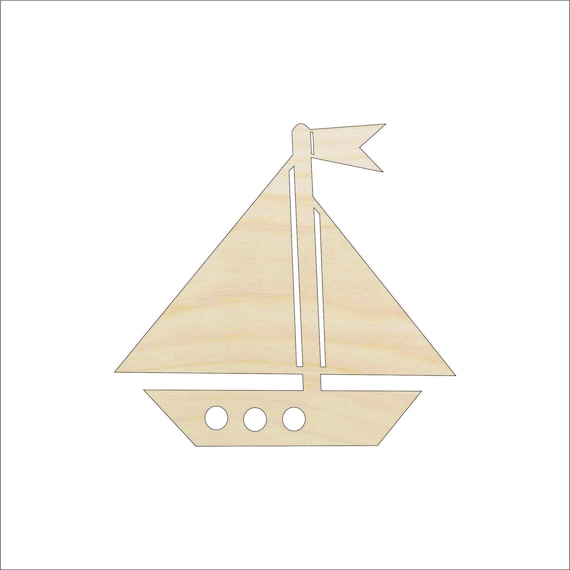 Boat - Laser Cut Out Unfinished Wood Craft Shape BOT34 Boat - Laser Cut Out Unfinished Wood Craft Shape BOT34