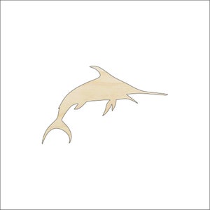Fish Swordfish - Laser Cut Out Unfinished Wood Craft Shape SEA27 Fish Swordfish - Laser Cut Out Unfinished Wood Craft Shape SEA27