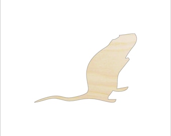 Mouse Rat - Laser Cut Out Unfinished Wood Craft Shape RDT31 Mouse Rat - Laser Cut Out Unfinished Wood Craft Shape RDT31
