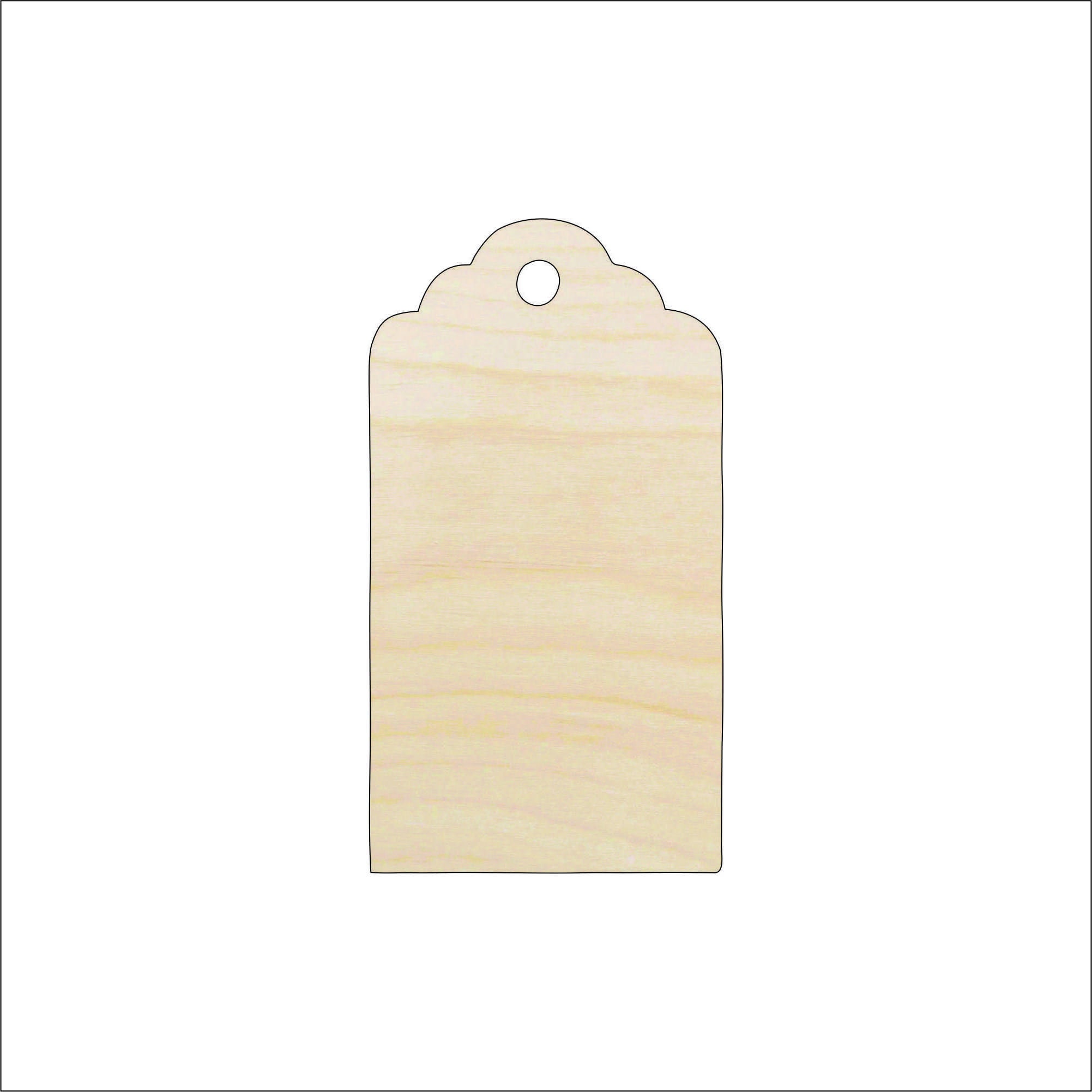 Gift Tag - Laser Cut Out Unfinished Wood Craft Shape TAG28 Gift Tag - Laser Cut Out Unfinished Wood Craft Shape TAG28