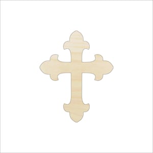 Cross - Laser Cut Out Unfinished Wood Craft Shape REL8 Cross - Laser Cut Out Unfinished Wood Craft Shape REL8