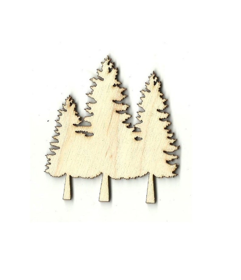 Trees Laser Cut Out Unfinished Wood Shape Craft Supply TRE66 Etsy
