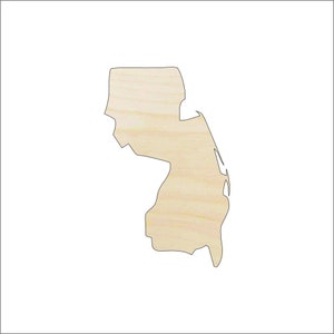State New Jersey - Laser Cut Out Unfinished Wood Craft Shape STAT78 State New Jersey - Laser Cut Out Unfinished Wood Craft Shape STAT78