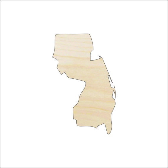 State New Jersey - Laser Cut Out Unfinished Wood Craft Shape STAT78 State New Jersey - Laser Cut Out Unfinished Wood Craft Shape STAT78
