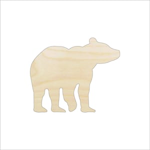 Bear - Laser Cut Out Unfinished Wood Craft Shape BER65 Bear - Laser Cut Out Unfinished Wood Craft Shape BER65