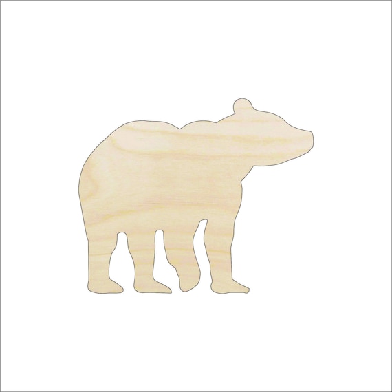 Bear - Laser Cut Out Unfinished Wood Craft Shape BER57 Bear - Laser Cut Out Unfinished Wood Craft Shape BER57