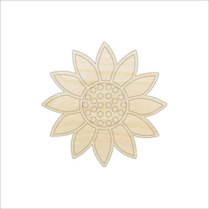 Flower - Laser Cut Out Unfinished Wood Craft Shape FLR102 Flower - Laser Cut Out Unfinished Wood Craft Shape FLR102