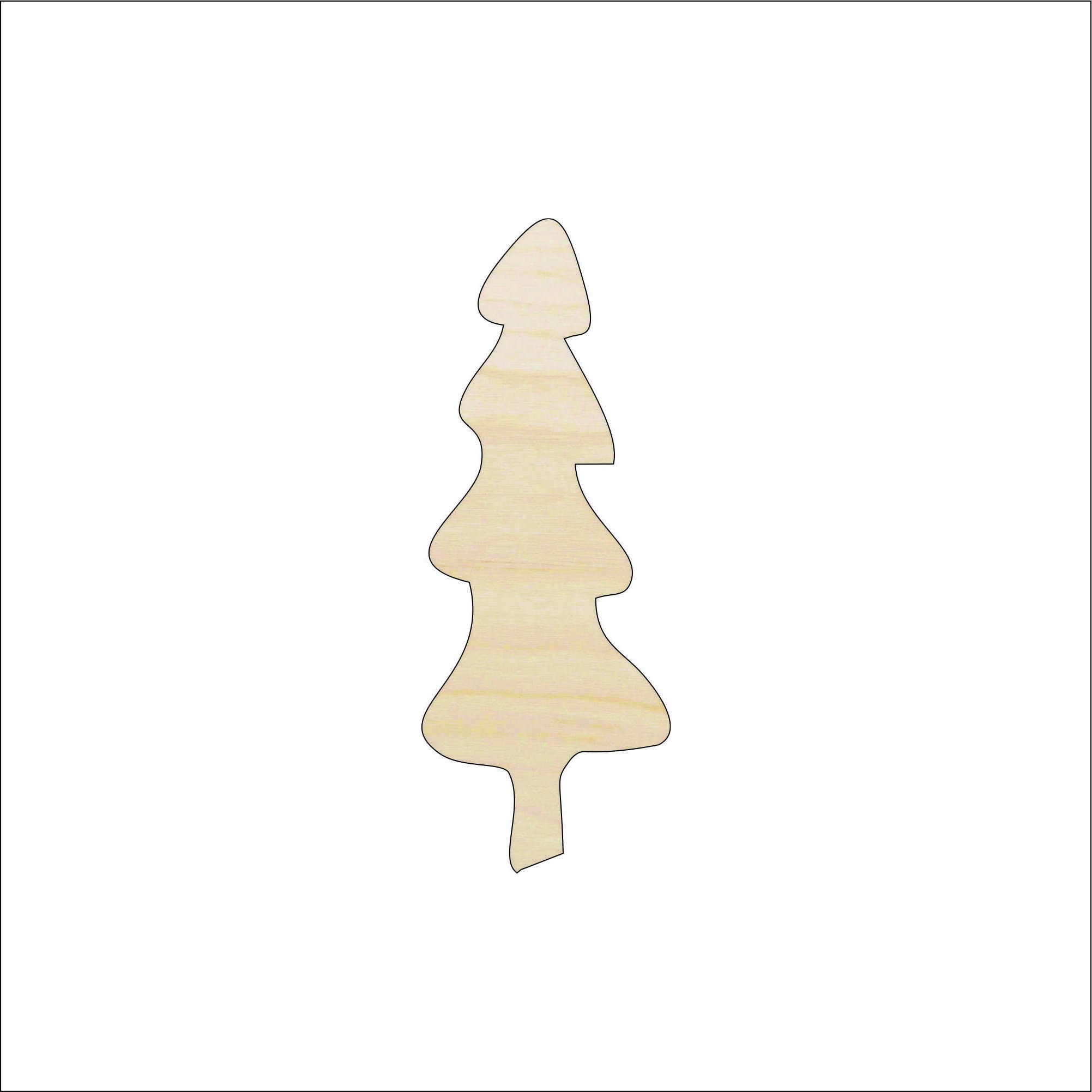 Tree - Laser Cut Out Unfinished Wood Craft Shape XMS143 Tree - Laser Cut Out Unfinished Wood Craft Shape XMS143