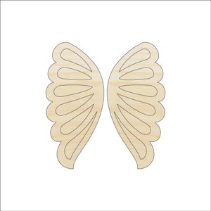 Wing - Laser Cut Out Unfinished Wood Craft Shape WNG10 Wing - Laser Cut Out Unfinished Wood Craft Shape WNG10
