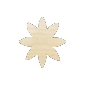 Flower - Laser Cut Out Unfinished Wood Craft Shape FLR24 Flower - Laser Cut Out Unfinished Wood Craft Shape FLR24