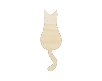 Cat - Laser Cut Out Unfinished Wood Craft Shape CAT191 Cat - Laser Cut Out Unfinished Wood Craft Shape CAT191