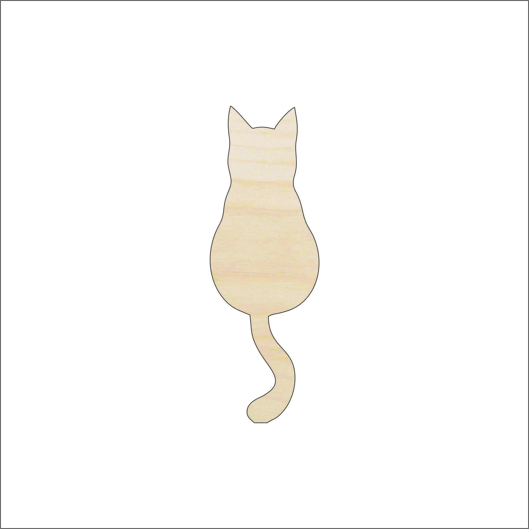 Cat - Laser Cut Out Unfinished Wood Craft Shape CAT191 Cat - Laser Cut Out Unfinished Wood Craft Shape CAT191