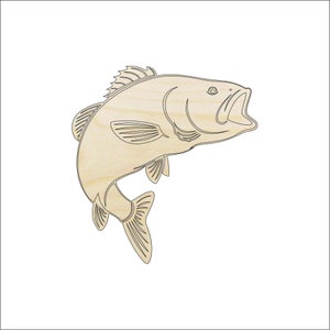 Fish - Laser Cut Out Unfinished Wood Craft Shape FSH67 Fish - Laser Cut Out Unfinished Wood Craft Shape FSH67