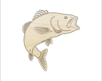 Fish - Laser Cut Out Unfinished Wood Craft Shape FSH67 Fish - Laser Cut Out Unfinished Wood Craft Shape FSH67