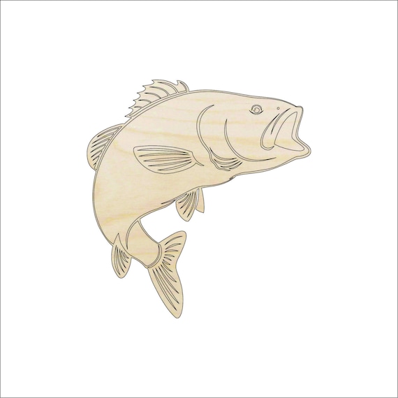 Fish - Laser Cut Out Unfinished Wood Craft Shape FSH67 Fish - Laser Cut Out Unfinished Wood Craft Shape FSH67