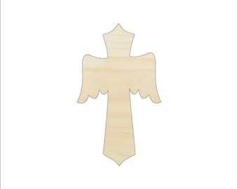 Cross - Laser Cut Out Unfinished Wood Craft Shape REL30 Cross - Laser Cut Out Unfinished Wood Craft Shape REL30
