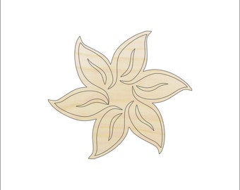 Flower - Laser Cut Out Unfinished Wood Craft Shape FLR40 Flower - Laser Cut Out Unfinished Wood Craft Shape FLR40