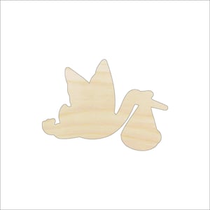 Bird Stork - Laser Cut Out Unfinished Wood Craft Shape BBY29 Bird Stork - Laser Cut Out Unfinished Wood Craft Shape BBY29