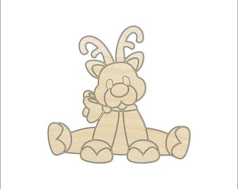 Deer - Laser Cut Out Unfinished Wood Craft Shape XMS19 Deer - Laser Cut Out Unfinished Wood Craft Shape XMS19