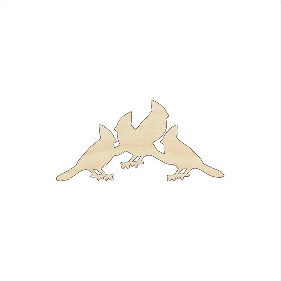 Bird Cardinal - Laser Cut Out Unfinished Wood Craft Shape BRD220 Bird Cardinal - Laser Cut Out Unfinished Wood Craft Shape BRD220