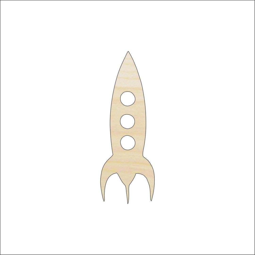 Spaceship - Laser Cut Out Unfinished Wood Craft Shape SPC41 Spaceship - Laser Cut Out Unfinished Wood Craft Shape SPC41