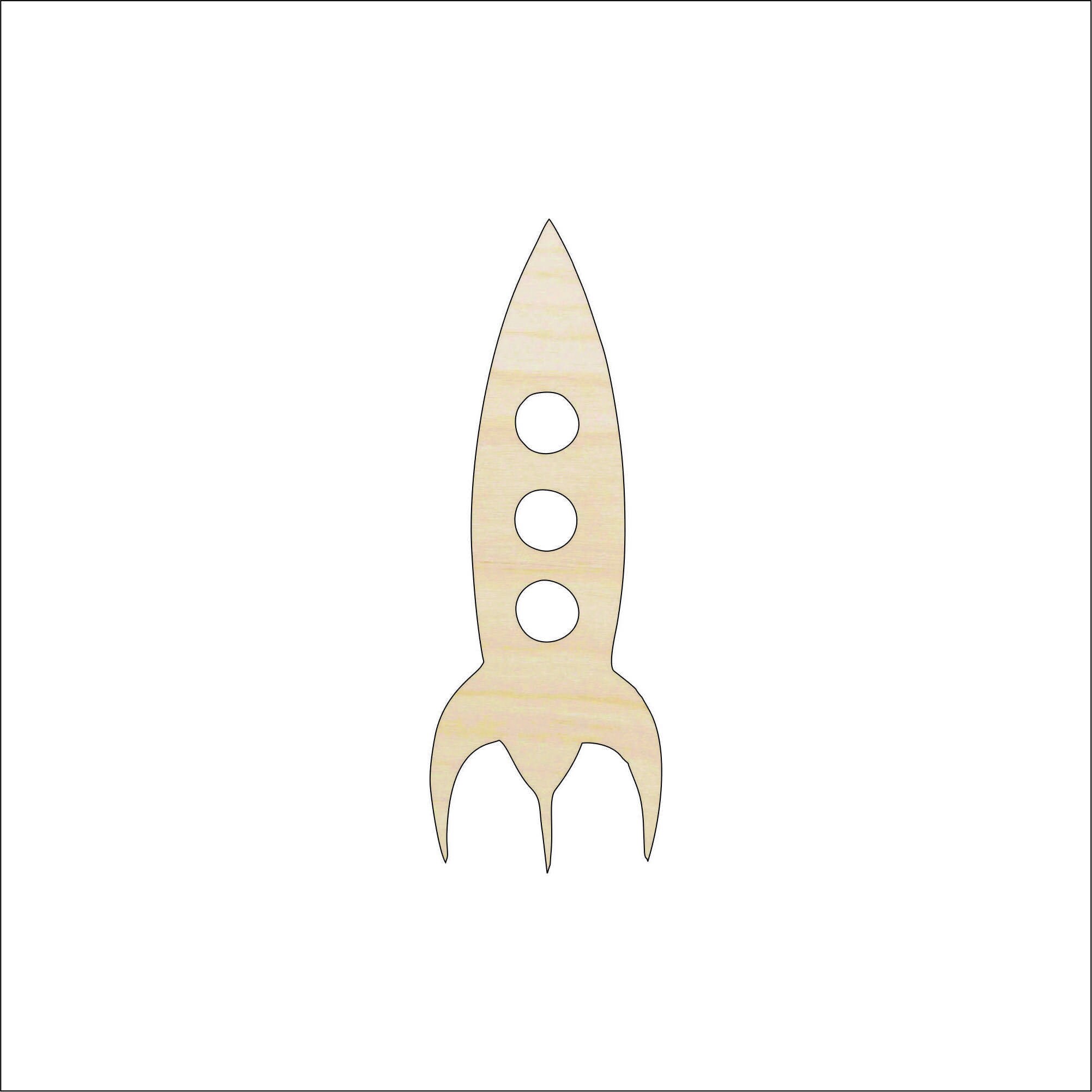 Spaceship - Laser Cut Out Unfinished Wood Craft Shape SPC41 Spaceship - Laser Cut Out Unfinished Wood Craft Shape SPC41