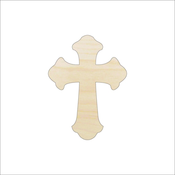 Cross - Laser Cut Out Unfinished Wood Craft Shape REL88 Cross - Laser Cut Out Unfinished Wood Craft Shape REL88