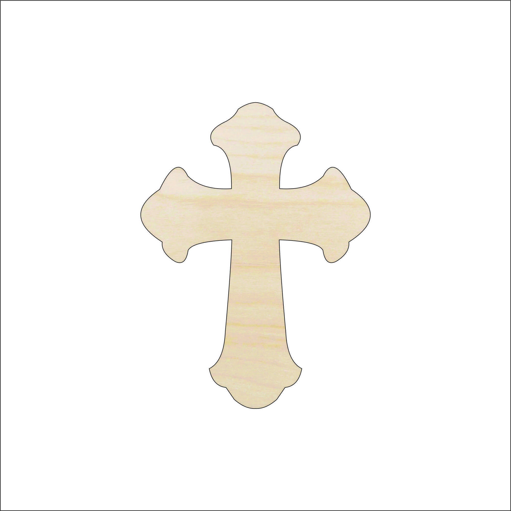 Cross - Laser Cut Out Unfinished Wood Craft Shape REL88 Cross - Laser Cut Out Unfinished Wood Craft Shape REL88