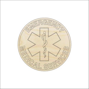 Badge Medical - Laser Cut Out Unfinished Wood Craft Shape BDG11 Badge Medical - Laser Cut Out Unfinished Wood Craft Shape BDG11