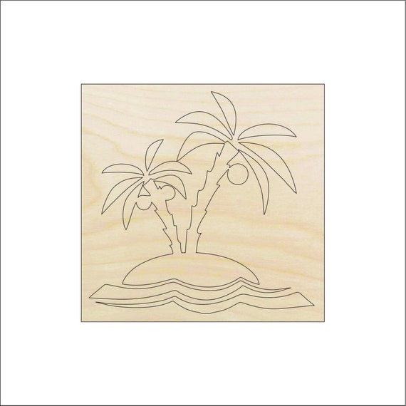 Tree Palm - Laser Cut Out Unfinished Wood Craft Shape BCH10 Tree Palm - Laser Cut Out Unfinished Wood Craft Shape BCH10