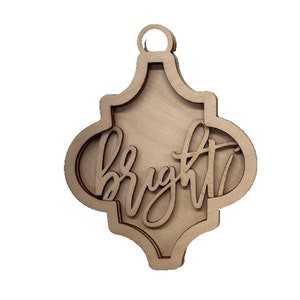3D Ornament Joy 3 Pieces Laser Cut Out Unfinished ORN152 3D Ornament Joy 3 Pieces Laser Cut Out Unfinished ORN152