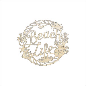 Sign Beach - Laser Cut Out Unfinished Wood Craft Shape BCH24 Sign Beach - Laser Cut Out Unfinished Wood Craft Shape BCH24