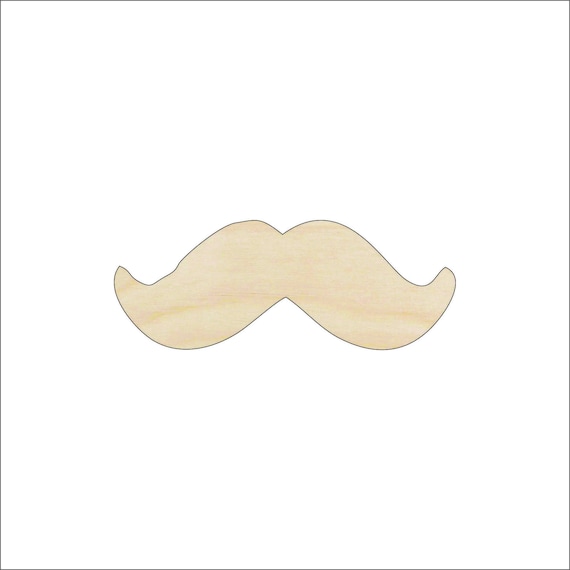 Mustache - Laser Cut Out Unfinished Wood Craft Shape PPL1 Mustache - Laser Cut Out Unfinished Wood Craft Shape PPL1