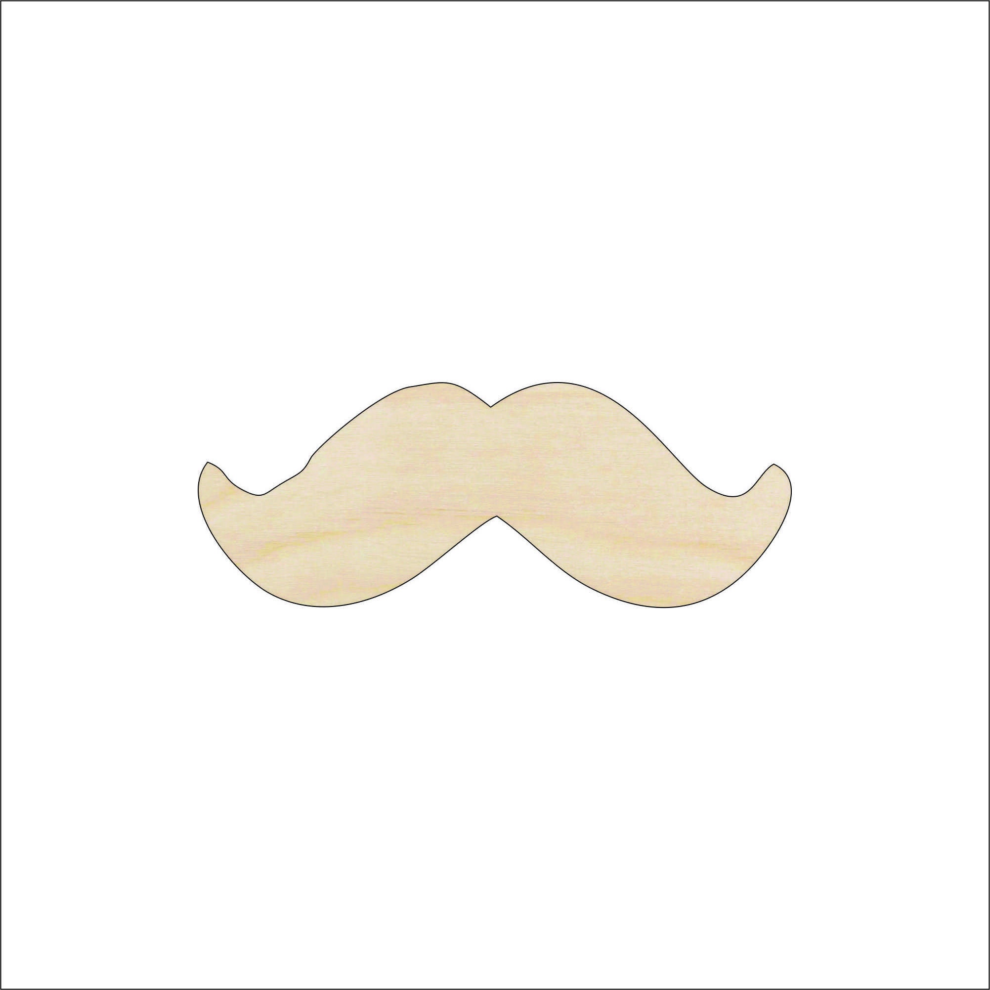 Mustache - Laser Cut Out Unfinished Wood Craft Shape PPL1 Mustache - Laser Cut Out Unfinished Wood Craft Shape PPL1