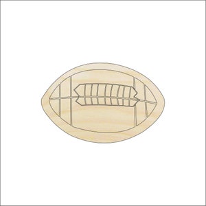 Sport Football - Laser Cut Out Unfinished Wood Craft Shape SPT33 Sport Football - Laser Cut Out Unfinished Wood Craft Shape SPT33