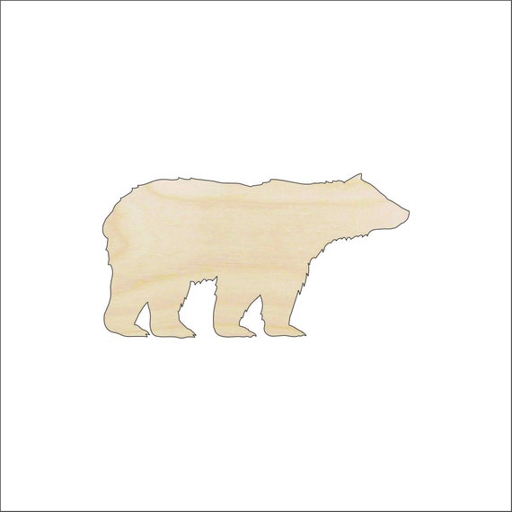 Bear - Laser Cut Out Unfinished Wood Craft Shape BER28 Bear - Laser Cut Out Unfinished Wood Craft Shape BER28