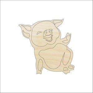 Pig - Laser Cut Out Unfinished Wood Craft Shape PIG5 Pig - Laser Cut Out Unfinished Wood Craft Shape PIG5