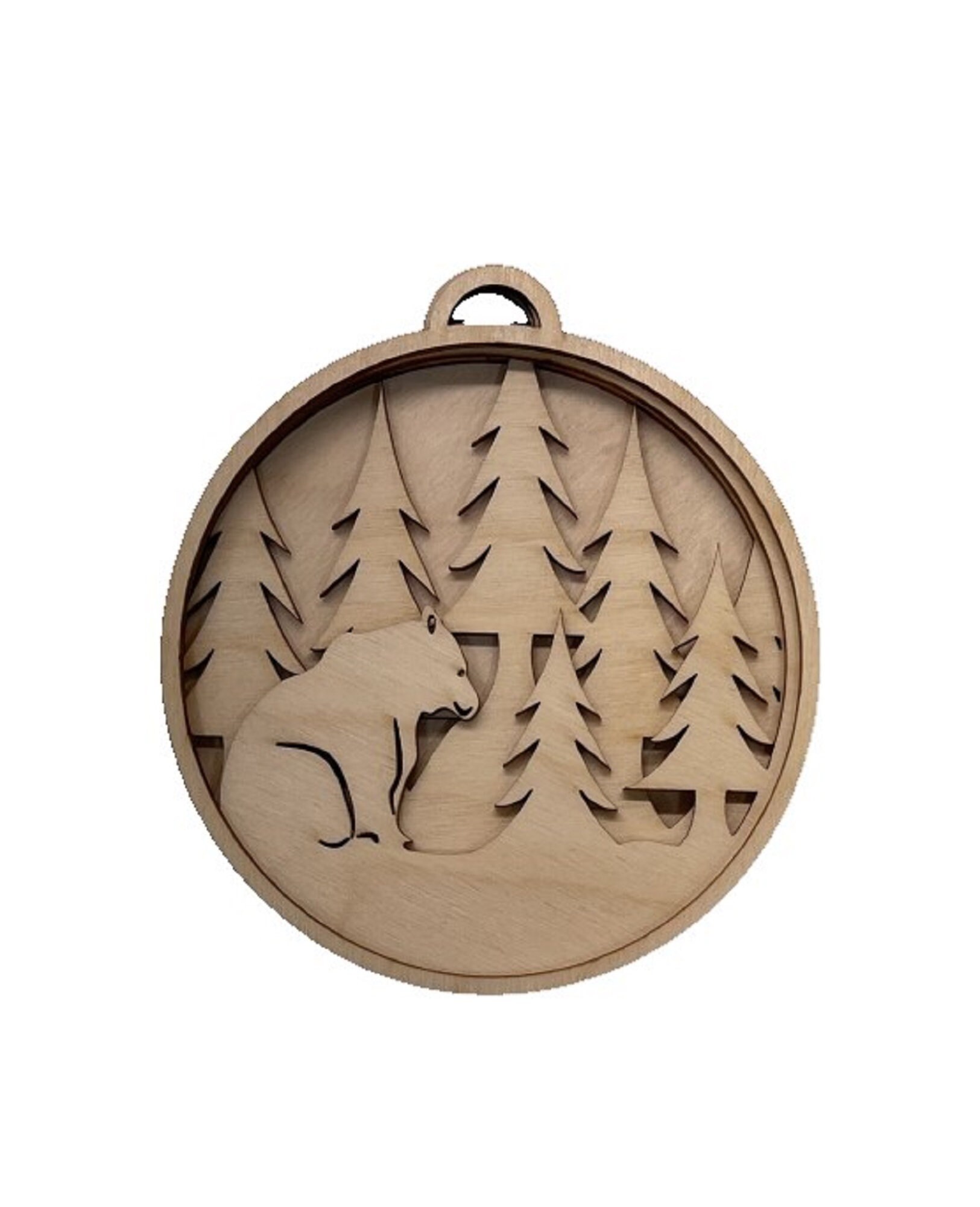 3D Ornament Bear 4 Pieces Laser Cut Out Unfinished Wood ORN166 3D Ornament Bear 4 Pieces Laser Cut Out Unfinished Wood ORN166
