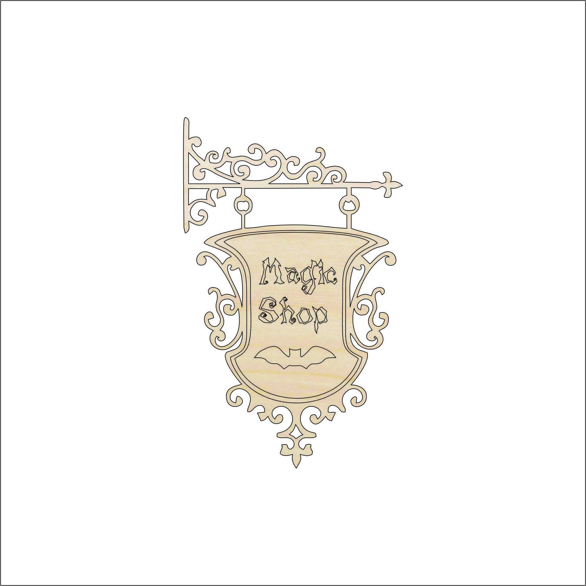 Sign Magic Shop - Laser Cut Out Unfinished Wood Craft Shape FAL27 Sign Magic Shop - Laser Cut Out Unfinished Wood Craft Shape FAL27