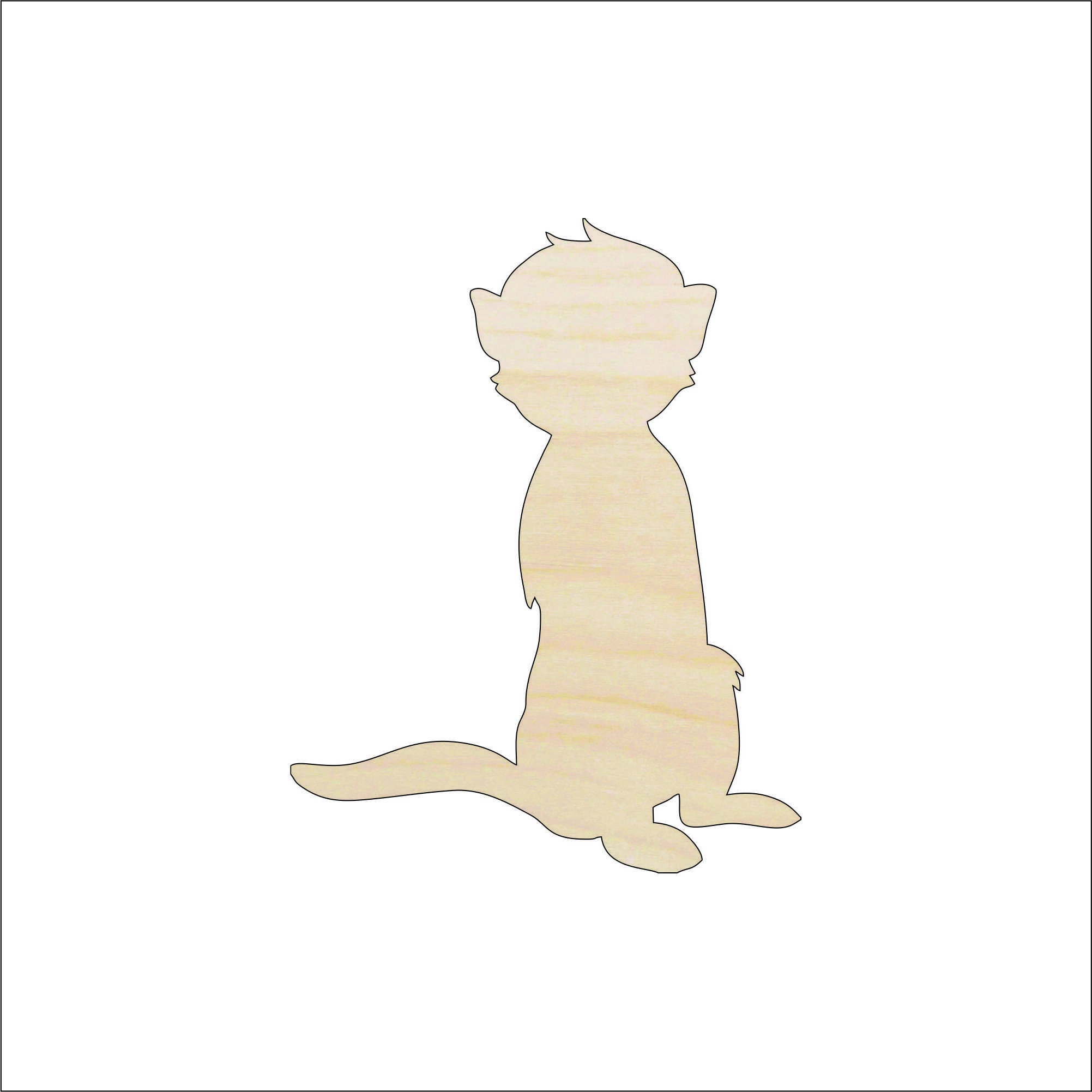 Meerkat - Laser Cut Out Unfinished Wood Craft Shape ANML92 Meerkat - Laser Cut Out Unfinished Wood Craft Shape ANML92