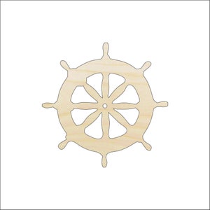 Boat Wheel - Laser Cut Out Unfinished Wood Craft Shape BOT1 Boat Wheel - Laser Cut Out Unfinished Wood Craft Shape BOT1