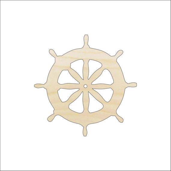 Boat Wheel - Laser Cut Out Unfinished Wood Craft Shape BOT1 Boat Wheel - Laser Cut Out Unfinished Wood Craft Shape BOT1