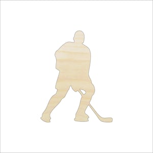 Sport Hockey - Laser Cut Out Unfinished Wood Craft Shape SPT35 Sport Hockey - Laser Cut Out Unfinished Wood Craft Shape SPT35