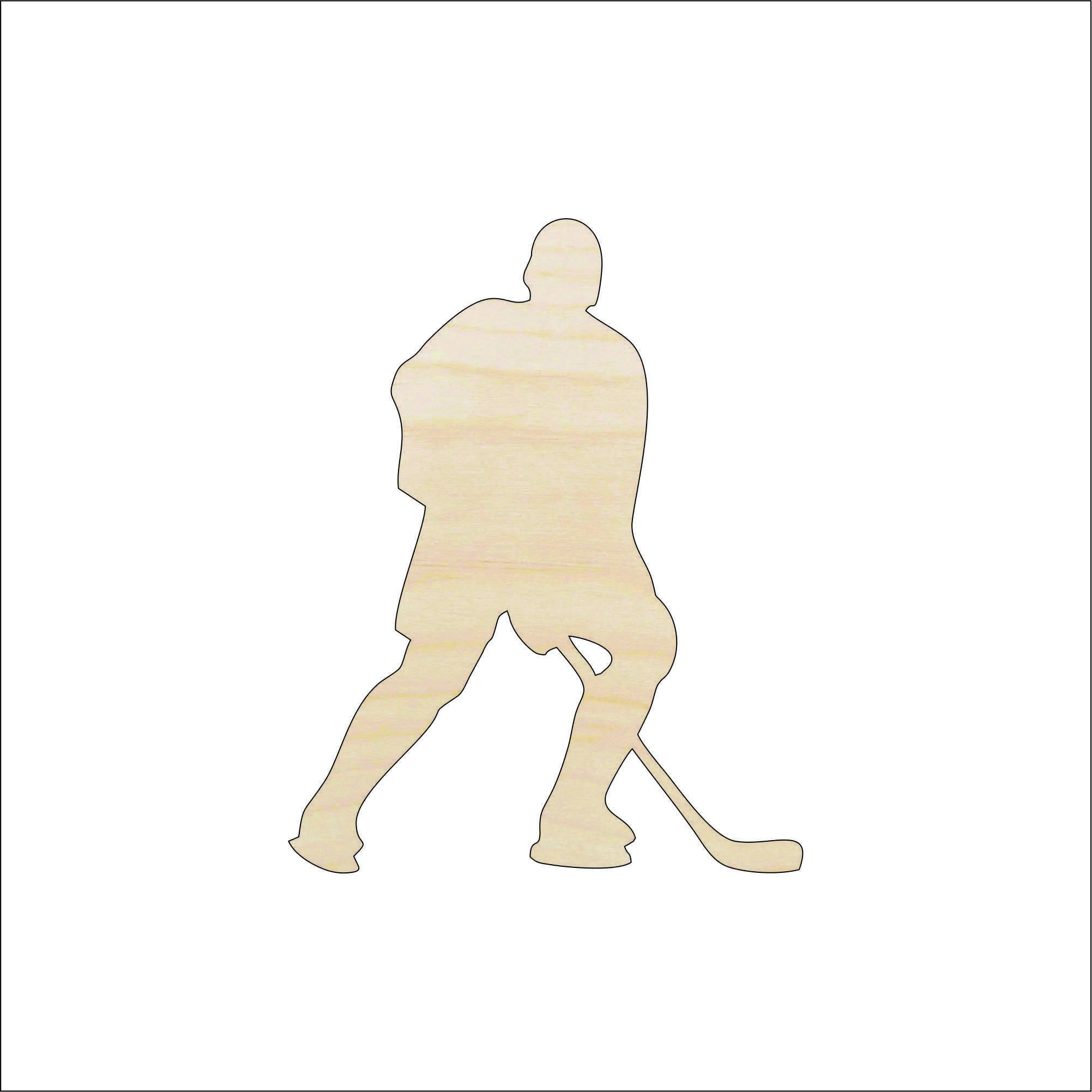 Sport Hockey - Laser Cut Out Unfinished Wood Craft Shape SPT35 Sport Hockey - Laser Cut Out Unfinished Wood Craft Shape SPT35