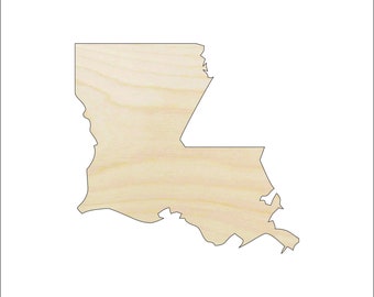 State Louisiana - Laser Cut Out Unfinished Wood Craft Shape STAT66 State Louisiana - Laser Cut Out Unfinished Wood Craft Shape STAT66