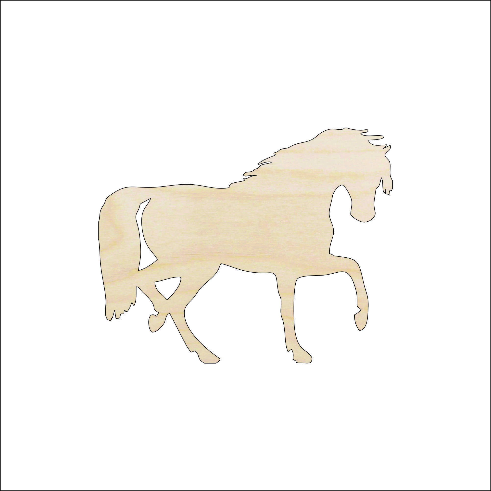 Horse - Laser Cut Out Unfinished Wood Craft Shape HRS36 Horse - Laser Cut Out Unfinished Wood Craft Shape HRS36