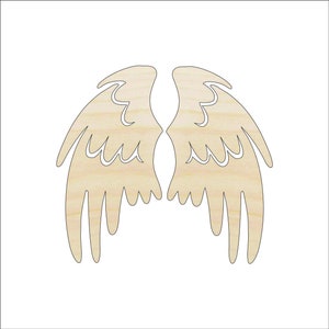 Wing - Laser Cut Out Unfinished Wood Craft Shape WNG13 Wing - Laser Cut Out Unfinished Wood Craft Shape WNG13