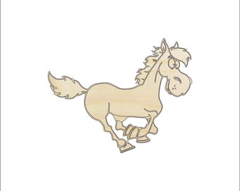 Horse - Laser Cut Out Unfinished Wood Craft Shape HRS48 Horse - Laser Cut Out Unfinished Wood Craft Shape HRS48