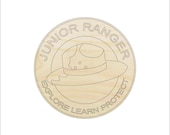 Sign Junior Ranger - Laser Cut Out Unfinished Wood Craft Shape TRP54 Sign Junior Ranger - Laser Cut Out Unfinished Wood Craft Shape TRP54