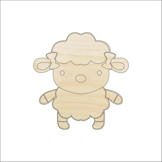 Sheep - Laser Cut Out Unfinished Wood Craft Shape SHP19 Sheep - Laser Cut Out Unfinished Wood Craft Shape SHP19